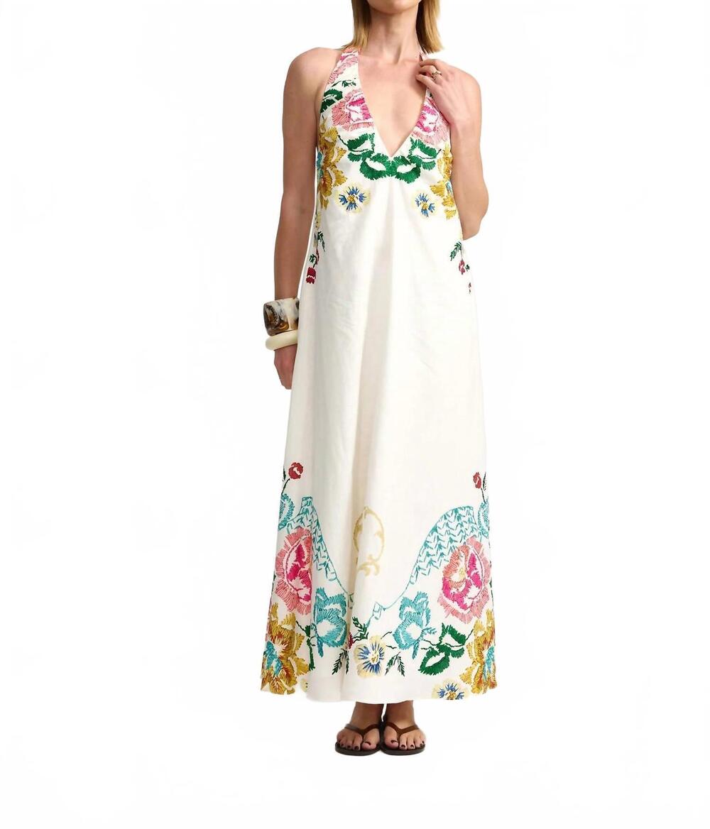 NEW ASTON STUDIO faye maxi dress in antique bouquet